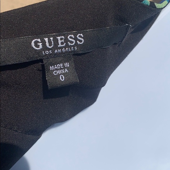 Guess Elena Black floral tropical one piece jumpsuit romper XS extra small 0 2 - Picture 11 of 13
